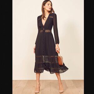 Reformation - Imogen Dress - Black, Sz. 4